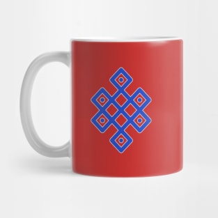 Tibetan Endless Knot - Blue Mug